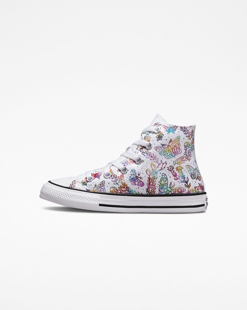 Tenisky Vysoke Converse Chuck Taylor All Star Butterfly Shine Dievcenske Biele Ruzove Nachový Modre | SK FJ5QB9